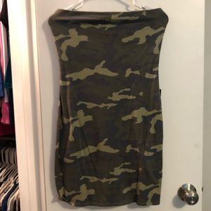 NWT Express Camouflage Strapless Mini Dress